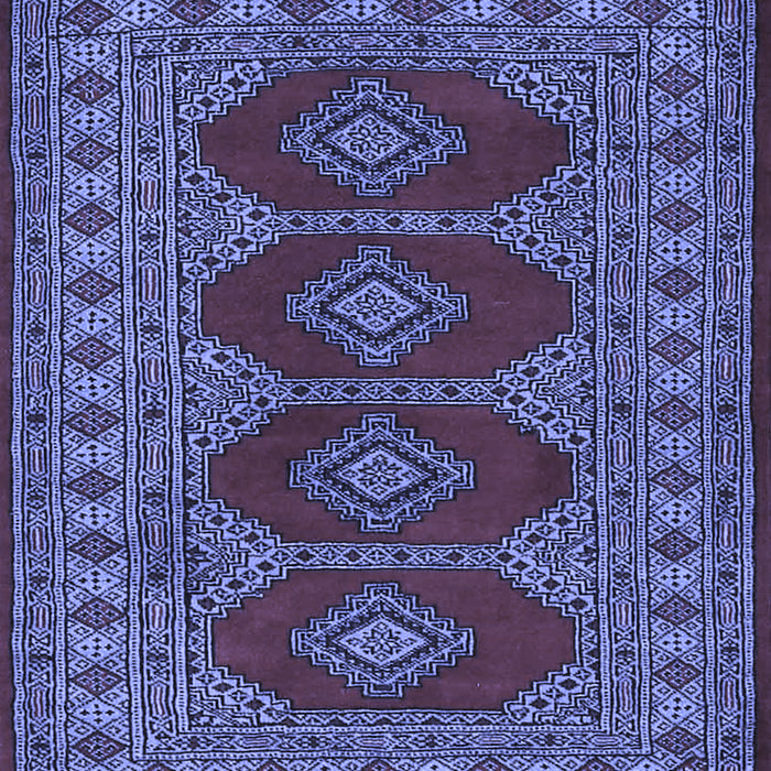 Machine Washable Southwestern Blue Country Rug, wshtr2478blu