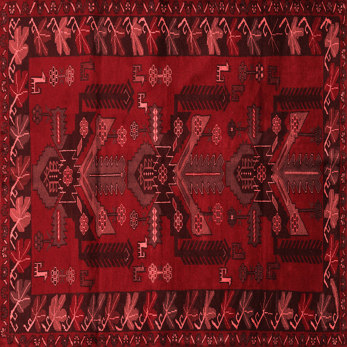 Machine Washable Animal Red Traditional Rug, wshtr2479red