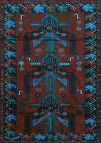 Animal Light Blue Traditional Rug, tr2479lblu