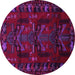 Round Animal Pink Traditional Rug, tr2479pnk