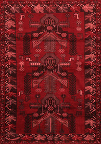 Animal Red Traditional Rug, tr2479red