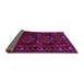 Sideview of Animal Pink Traditional Rug, tr2479pnk