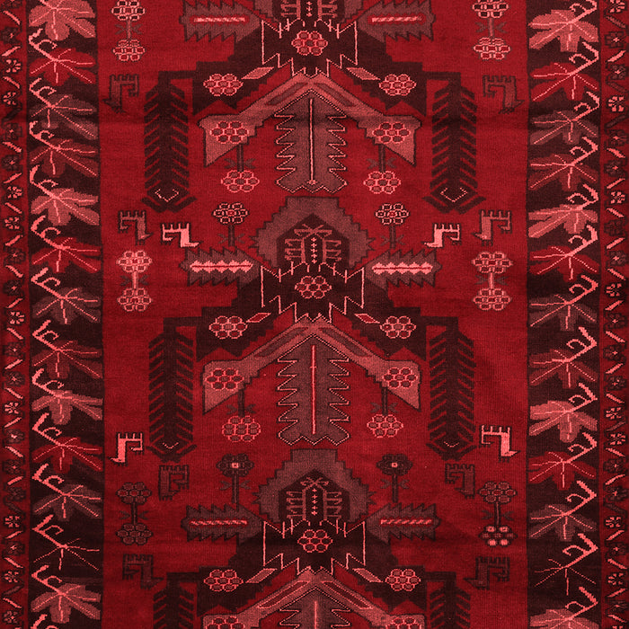 Machine Washable Animal Red Traditional Rug, wshtr2479red