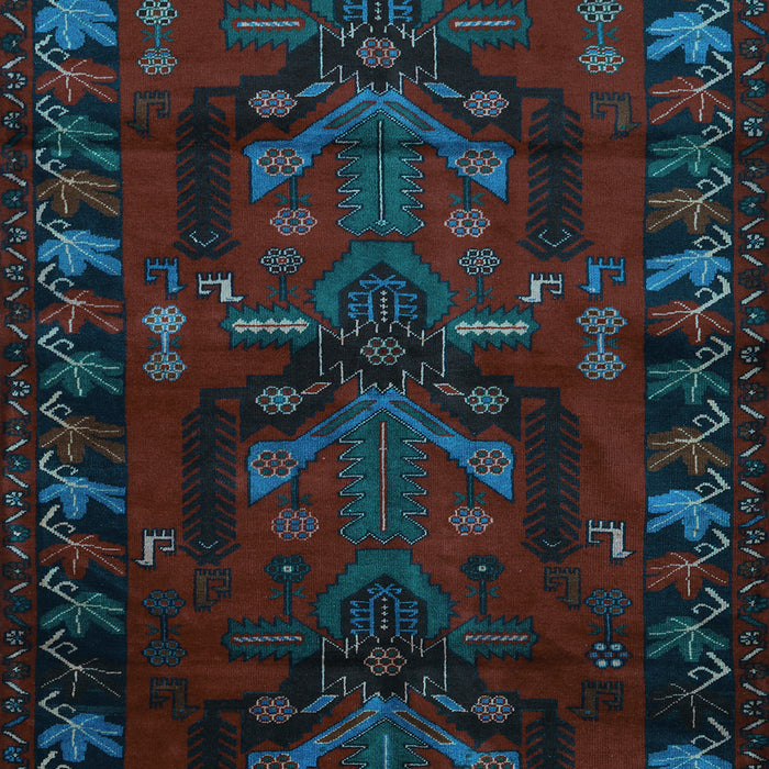 Machine Washable Animal Light Blue Traditional Rug, wshtr2479lblu