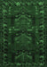 Machine Washable Animal Emerald Green Traditional Area Rugs, wshtr2479emgrn