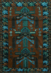 Animal Turquoise Traditional Rug, tr2479turq