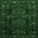 Square Machine Washable Animal Emerald Green Traditional Area Rugs, wshtr2479emgrn