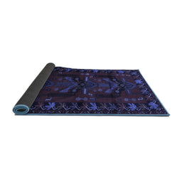 Sideview of Animal Blue Traditional Rug, tr2479blu