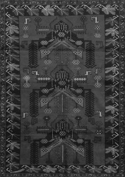 Animal Gray Traditional Rug, tr2479gry