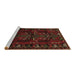 Sideview of Machine Washable Animal Brown Traditional Rug, wshtr2479brn