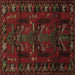 Square Animal Brown Traditional Rug, tr2479brn