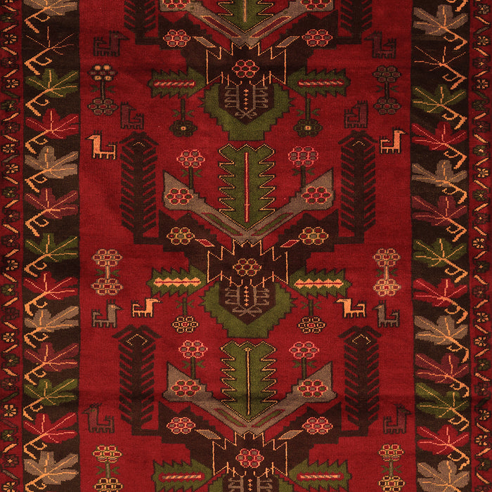 Serging Thickness of Machine Washable Animal Orange Traditional Area Rugs, wshtr2479org
