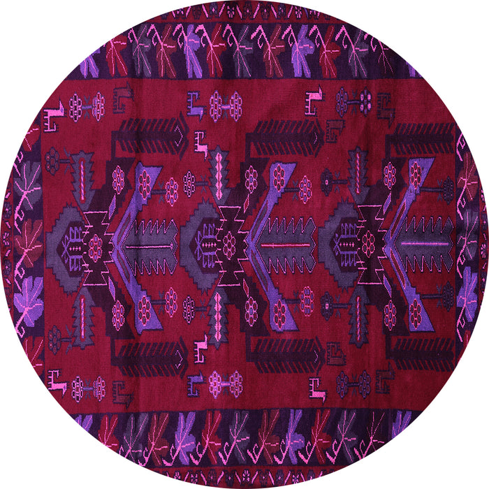 Round Machine Washable Animal Pink Traditional Rug, wshtr2479pnk