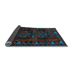 Sideview of Animal Light Blue Traditional Rug, tr2479lblu