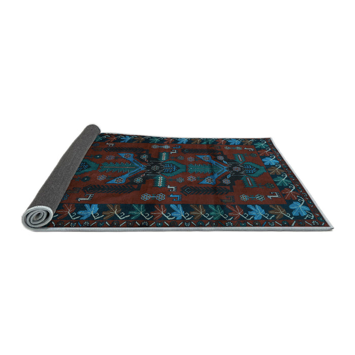 Sideview of Animal Light Blue Traditional Rug, tr2479lblu