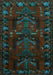 Machine Washable Animal Turquoise Traditional Area Rugs, wshtr2479turq