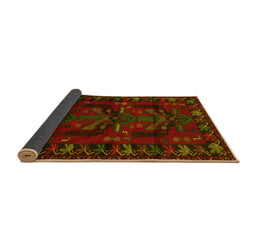 Sideview of Animal Yellow Traditional Rug, tr2479yw