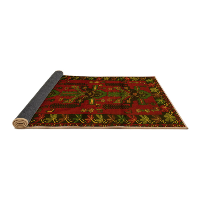 Sideview of Animal Yellow Traditional Rug, tr2479yw