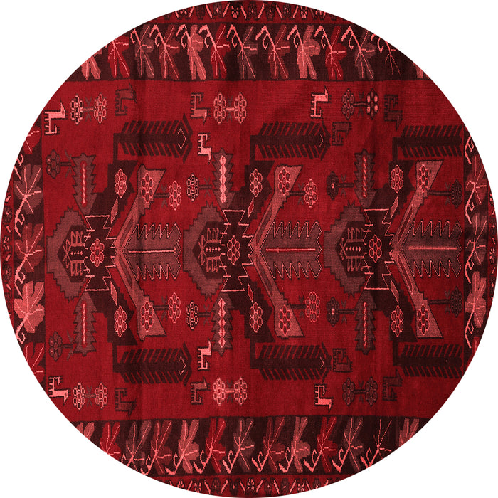 Machine Washable Animal Red Traditional Rug, wshtr2479red