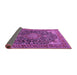 Sideview of Medallion Purple Traditional Rug, tr247pur