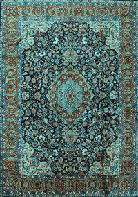 Medallion Light Blue Traditional Rug, tr247lblu