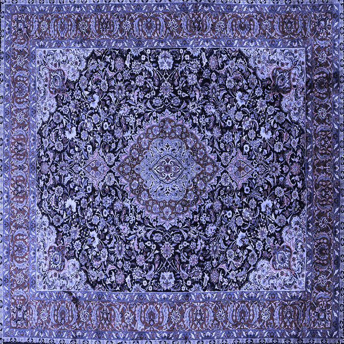 Square Medallion Blue Traditional Rug, tr247blu