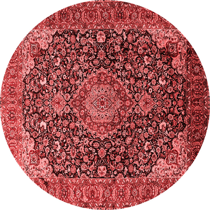 Machine Washable Medallion Red Traditional Rug, wshtr247red
