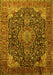 Medallion Yellow Traditional Rug, tr247yw