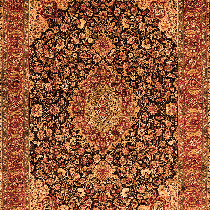 Medallion Orange Traditional Rug, tr247org