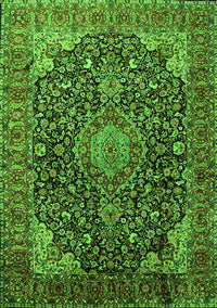 Medallion Green Traditional Rug, tr247grn