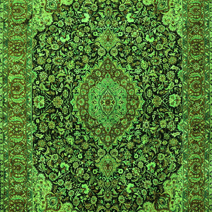 Medallion Green Traditional Rug, tr247grn