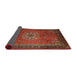 Sideview of Traditional Gold Brown Medallion Rug, tr248