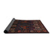 Sideview of Traditional Dark Brown Persian Rug, tr2480
