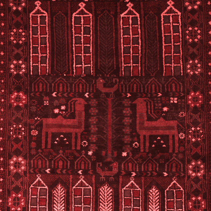 Machine Washable Persian Red Traditional Rug, wshtr2480red