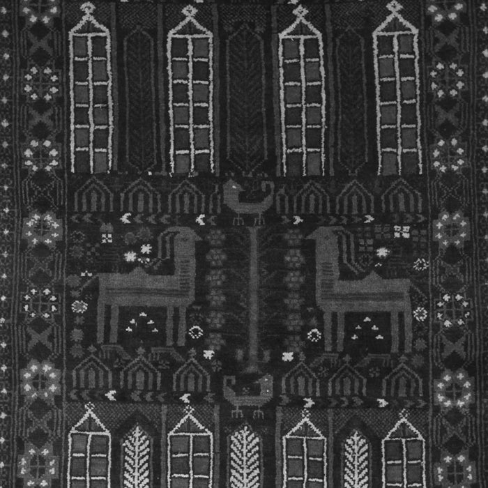 Serging Thickness of Machine Washable Persian Gray Traditional Rug, wshtr2480gry