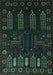 Machine Washable Persian Turquoise Traditional Area Rugs, wshtr2480turq