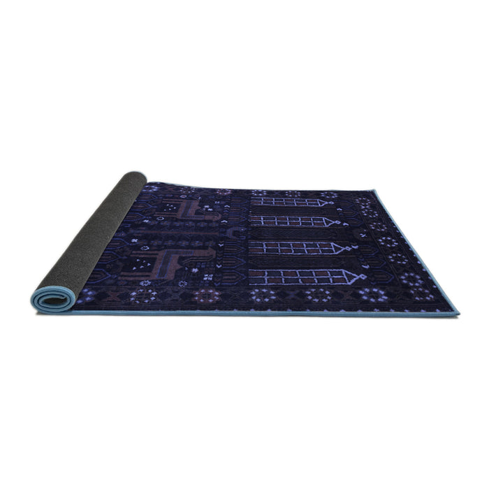 Sideview of Persian Blue Traditional Rug, tr2480blu