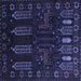 Square Persian Blue Traditional Rug, tr2480blu
