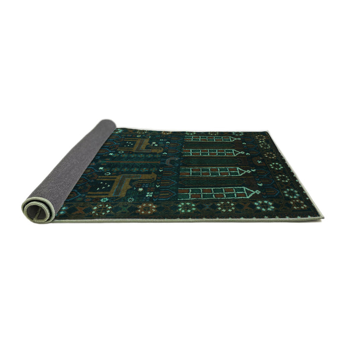 Sideview of Persian Turquoise Traditional Rug, tr2480turq