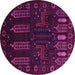 Round Persian Pink Traditional Rug, tr2480pnk