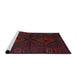 Sideview of Machine Washable Traditional Burgundy Brown Rug, wshtr2481