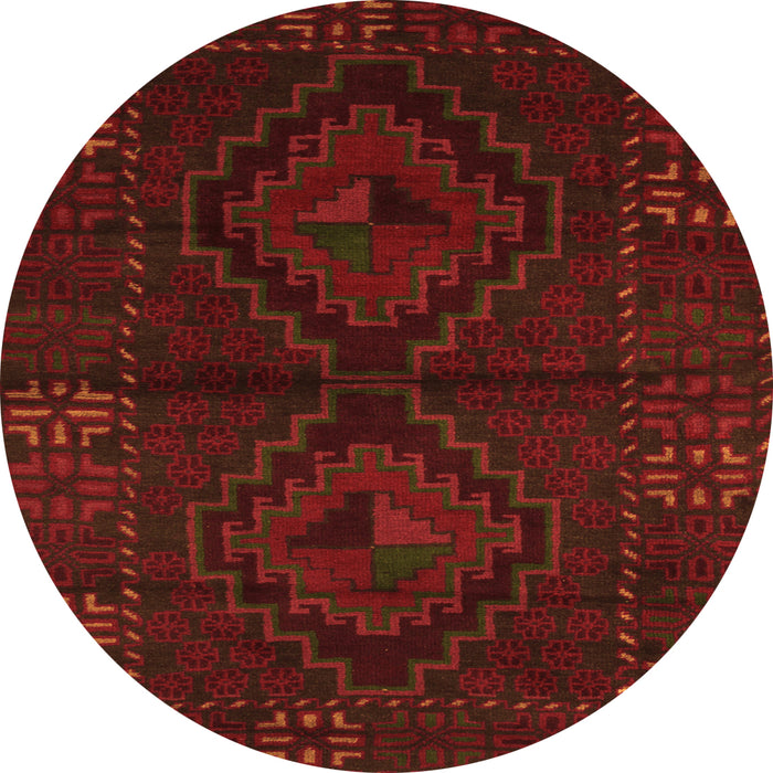 Square Persian Orange Traditional Rug, tr2481org