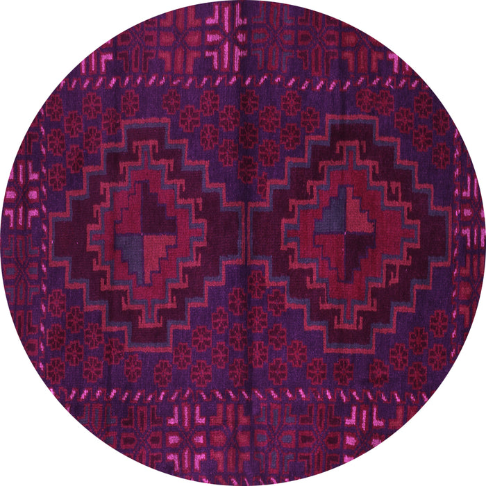 Round Persian Pink Traditional Rug, tr2481pnk
