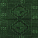 Square Persian Emerald Green Traditional Rug, tr2481emgrn