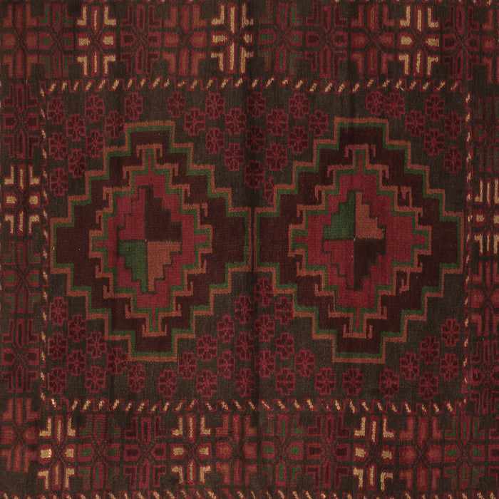 Square Machine Washable Persian Brown Traditional Rug, wshtr2481brn