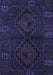 Machine Washable Persian Blue Traditional Rug, wshtr2481blu