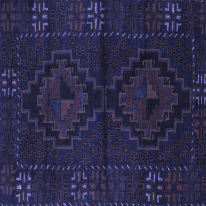Square Machine Washable Persian Blue Traditional Rug, wshtr2481blu