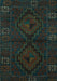 Machine Washable Persian Turquoise Traditional Area Rugs, wshtr2481turq