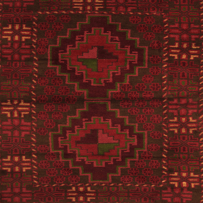 Round Machine Washable Persian Orange Traditional Area Rugs, wshtr2481org