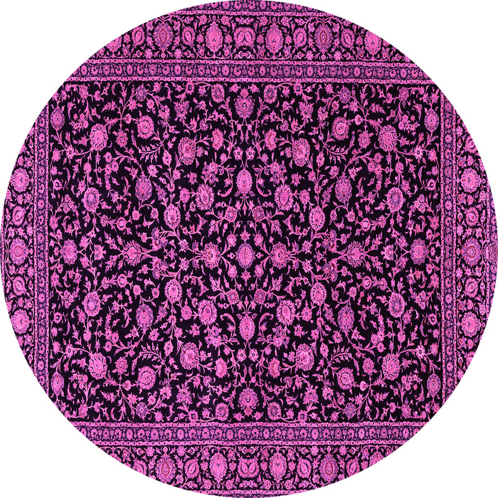 Round Persian Pink Traditional Rug, tr2482pnk